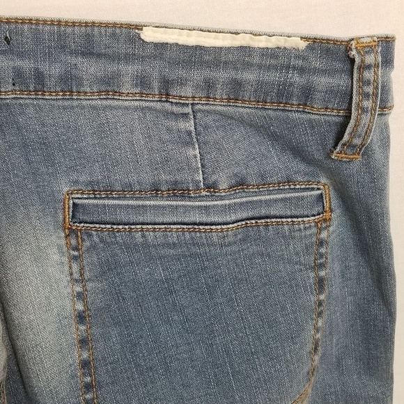 UNIQ jeans flare bell Hippie retro faded distressed - Picture 6 of 6